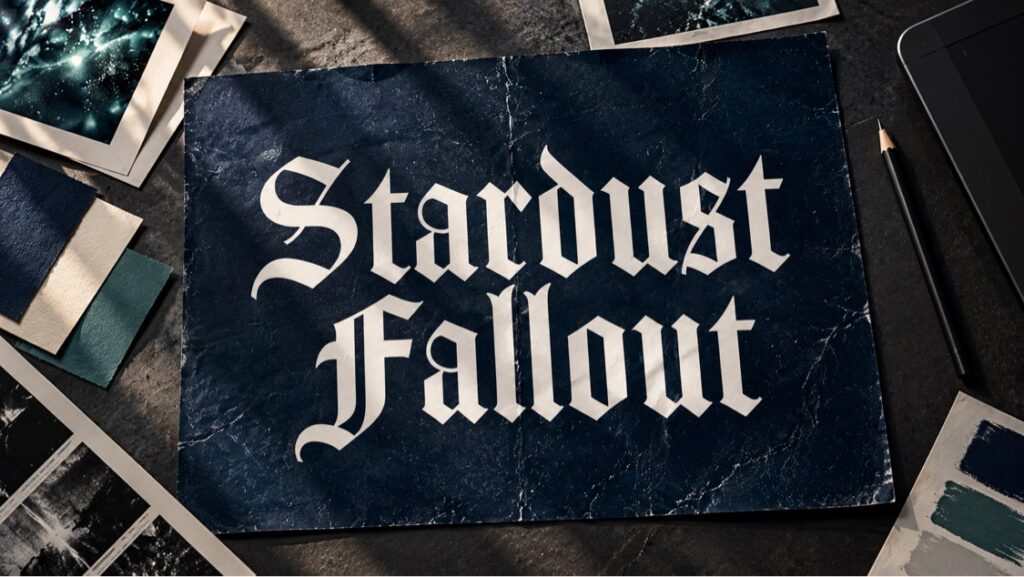 Stardust Fallout brand identity and graphic design work