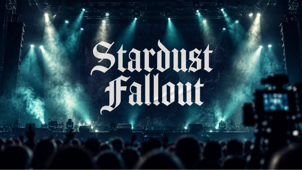 Stardust Fallout live event production — concert stage, crowd and camera